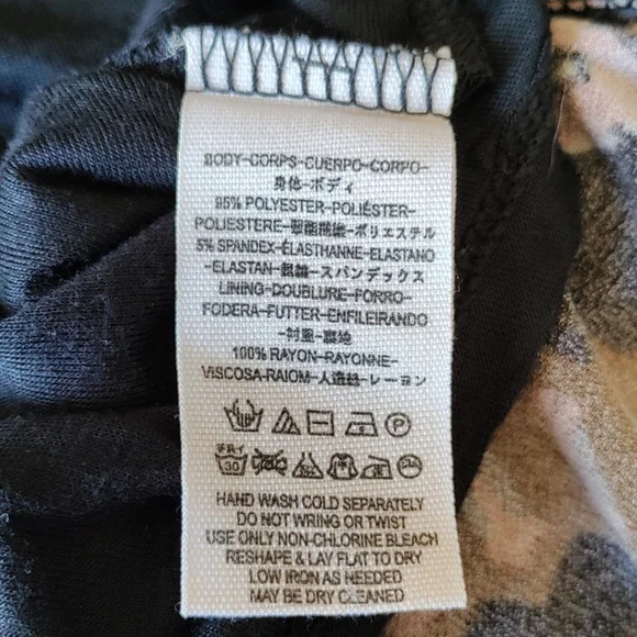 Free People Stella Knit Mock Neck Printed Long Sleeve Mini Dress Size M - Picture 9 of 9